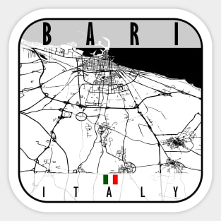 Bari Map Italy Sticker